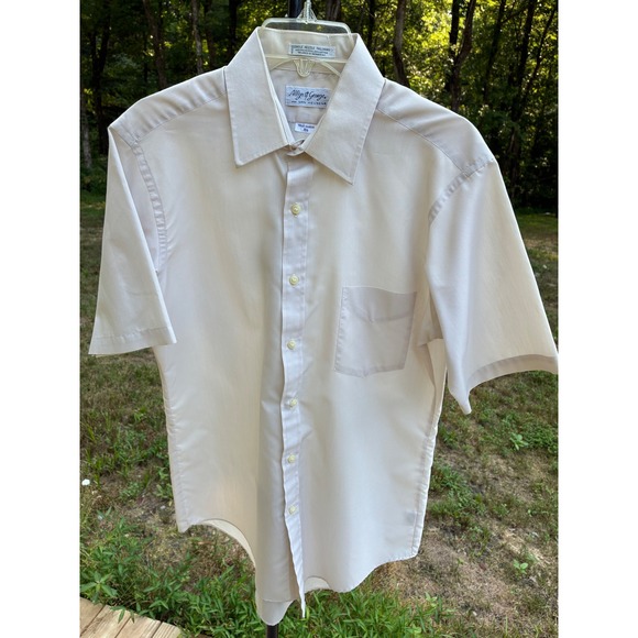 Allyn St. George Van Heusen Other - Vintage Allyn St. George for Van Heusen Shirt Cream Ivory Short Sleeve Button Up
